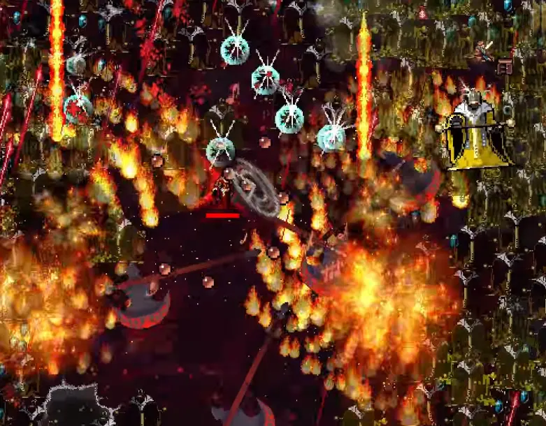 Red circle warning before Baal'Thasar's black hole attack