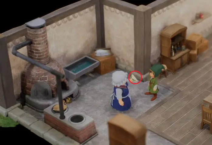 Dragon Quest VII Reimagined Pilchard Sandwich location in Hero's kitchen Fishbel