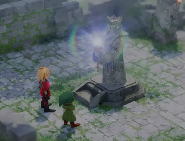 Shrine of Mysteries Statue Puzzle solution talking to Guardian Dragon Quest VII Reimagined