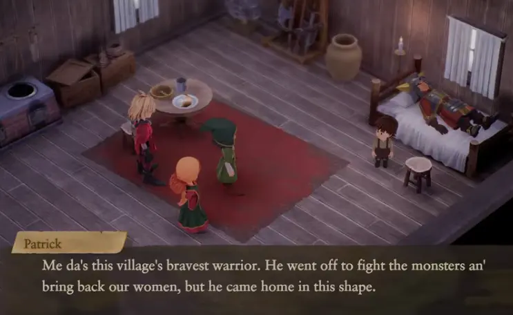 Talking to Patrick and Hanlon in Rexwood Dragon Quest VII Reimagined