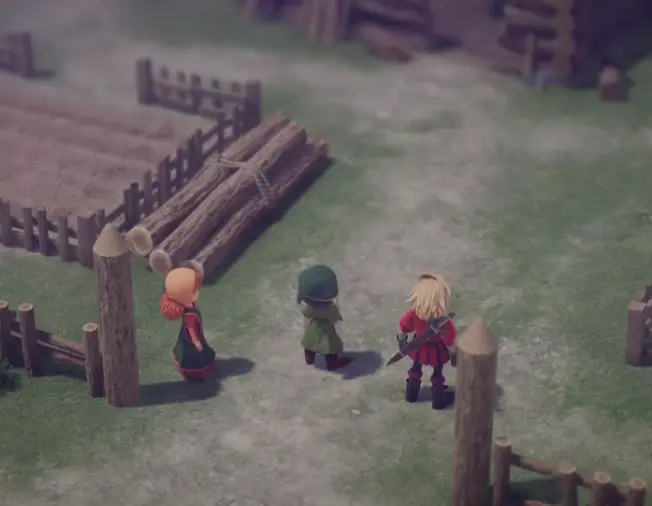 Arriving at the gray village of Rexwood in Dragon Quest VII Reimagined