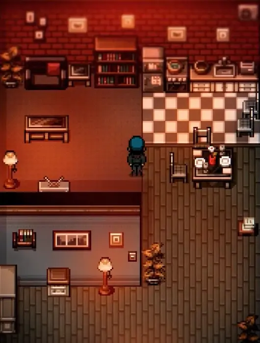 Duplex Row where several named NPCs live in Welcome to Elderfield