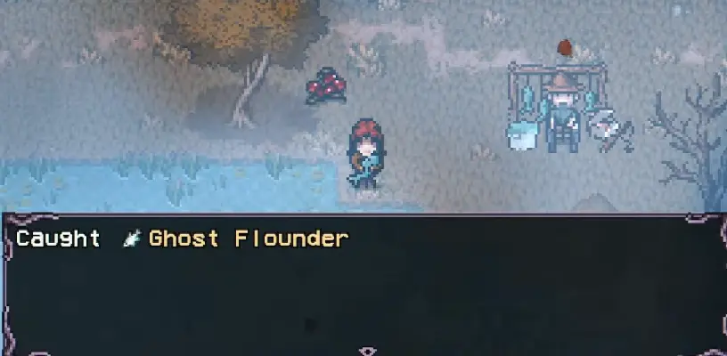 Ghost Flounder caught at the Lakefront for Fisherman Herb in Welcome to Elderfield