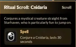 Witchspire Homebound Ritual Scroll description