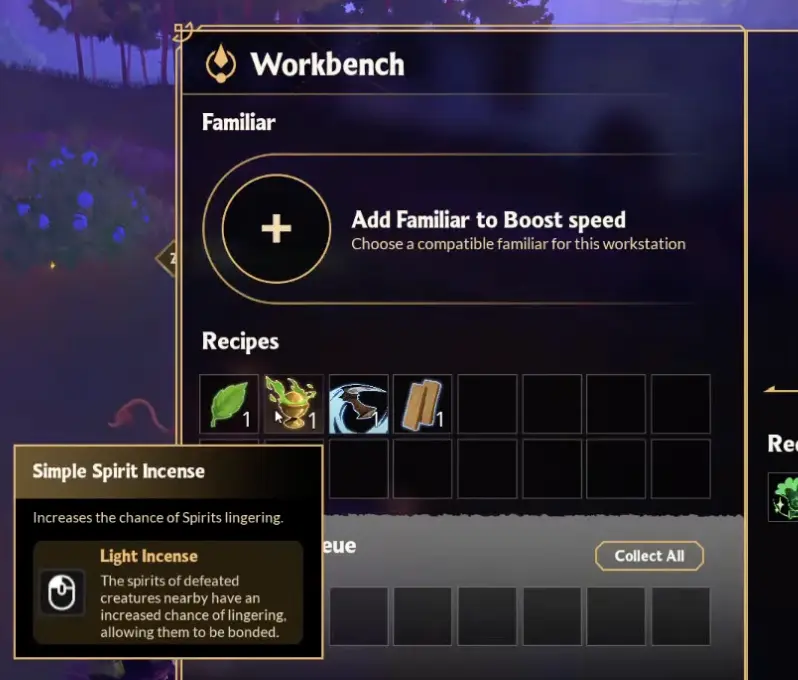 Witchspire Simple Spirit Incense recipe at the Workbench
