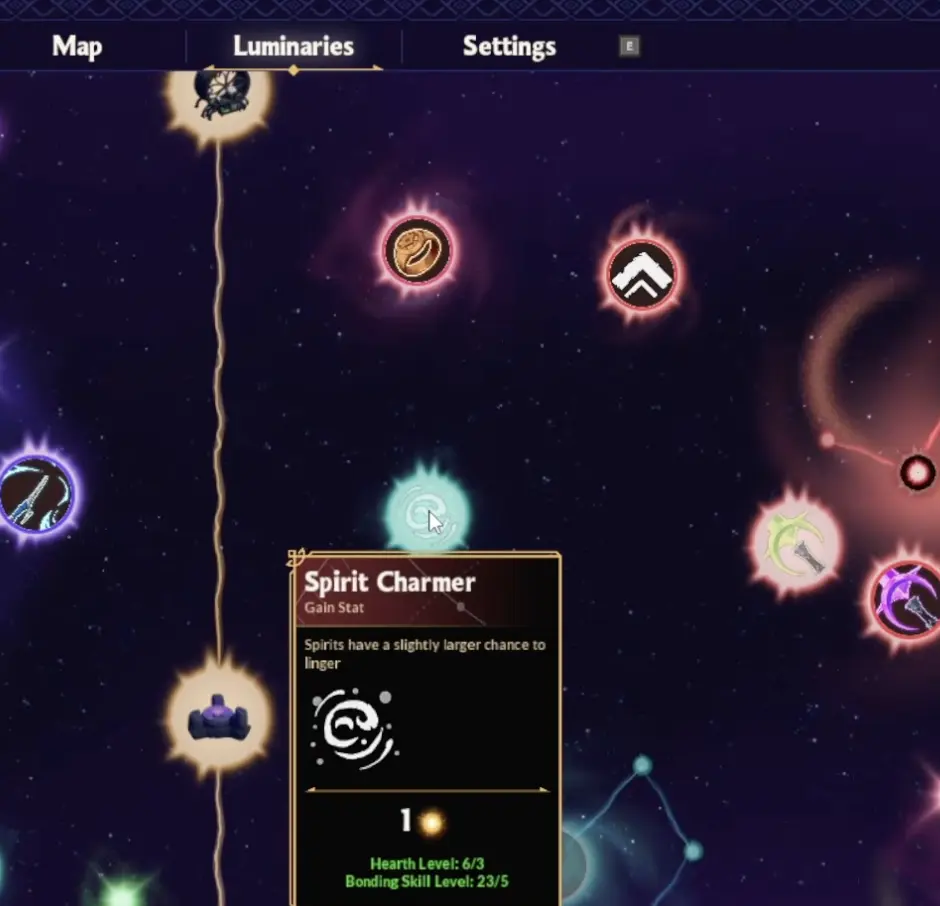 Witchspire Spirit Charmer Luminary node