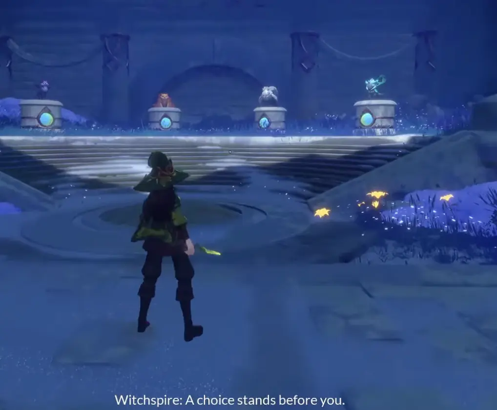 Witchspire starter familiar choice screen