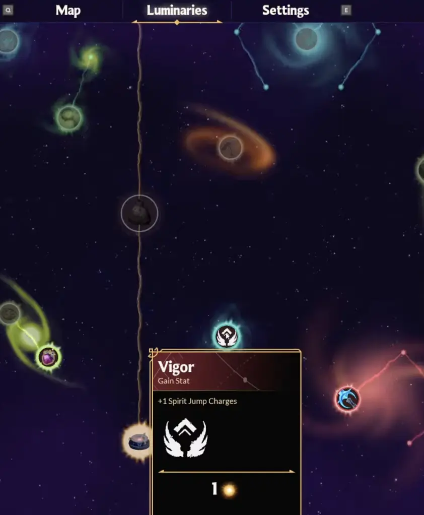 Witchspire Vigor Luminary node