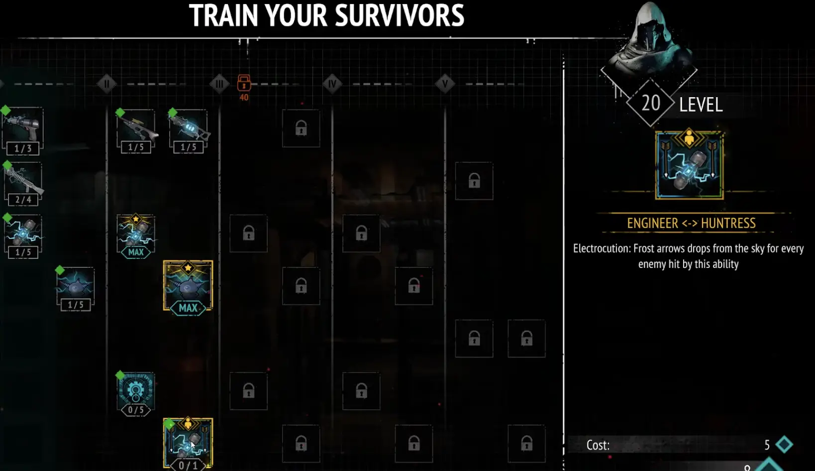 Engineer and Huntress paired synergy in Yet Another Zombie Survivors 1.0