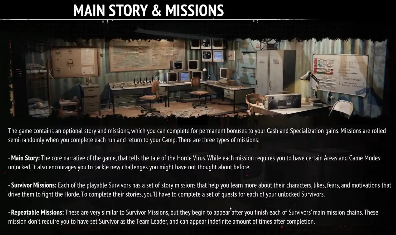 Survivor and Repeatable Mission explanation in Yet Another Zombie Survivors 1.0